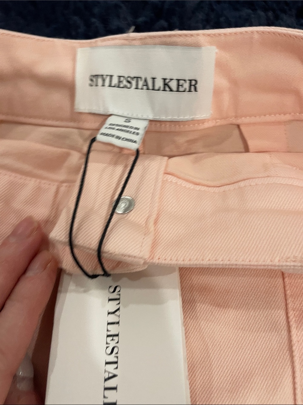Stylestalker “Niki” pink jean mini skirt, Button-Front A-Line / BRAND NEW (0-2)